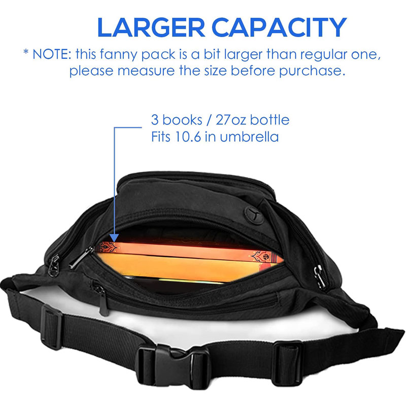 Large Lumbar Pack Sports Hiking Travel Waist Pouch Bag