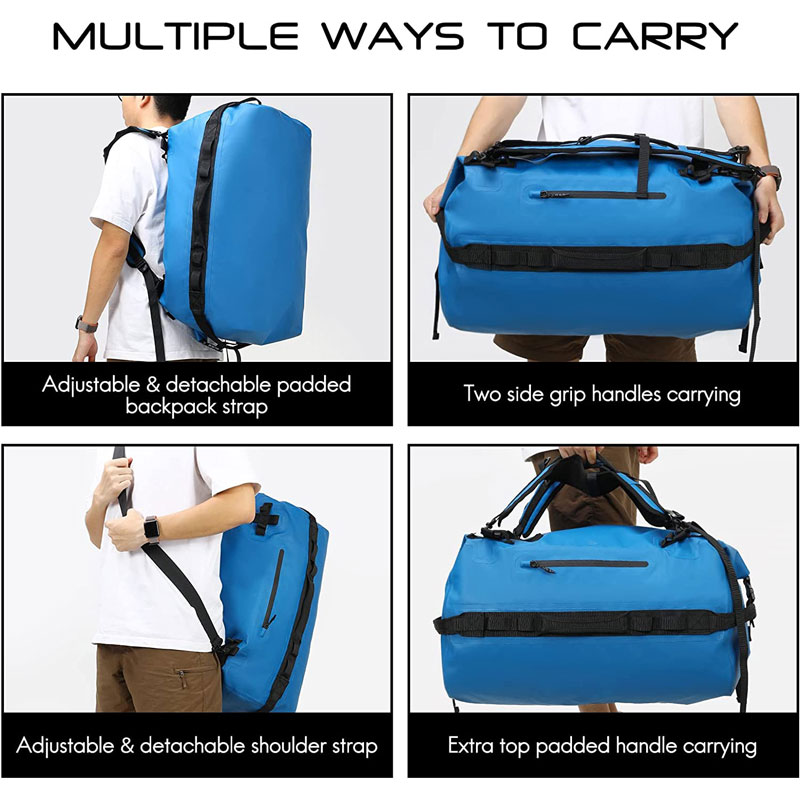 Lightweight 50L Waterproof Dry Bag For Kayaking Hiking