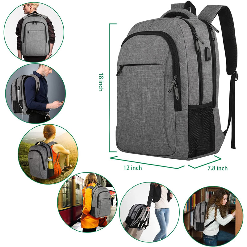 Zaino per laptop in nylon casual da uomo per la scuola