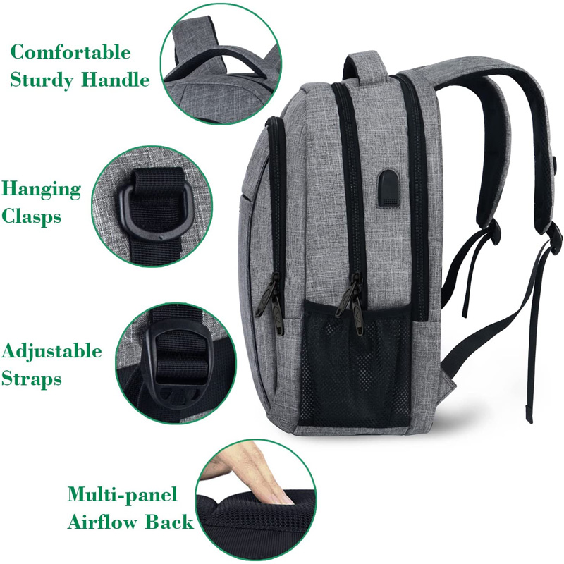 Men's Casual Nylon Laptop Backpack For School