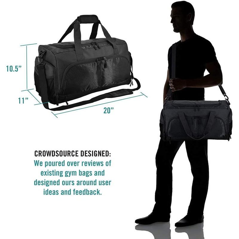 Gym Pack Organized Sports Carry Bag With Belt Holder