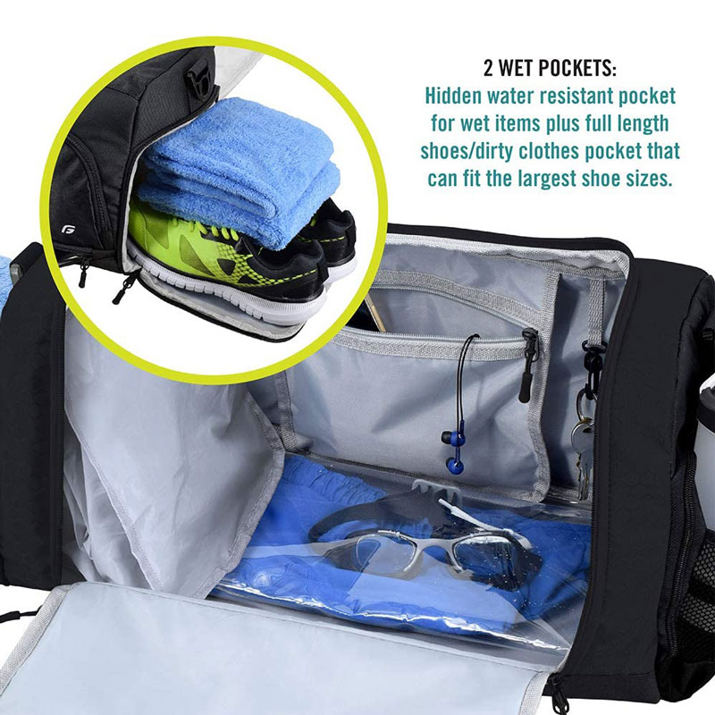 Gym Pack Organized Sports Carry Bag With Belt Holder