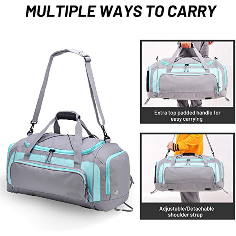 Sports Rucksack Mens Gym Duffle Bag With Wet Pocket