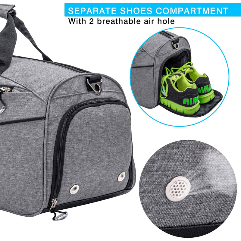 Crossbody Sports Gym Travel Bag With Shoe Compartment