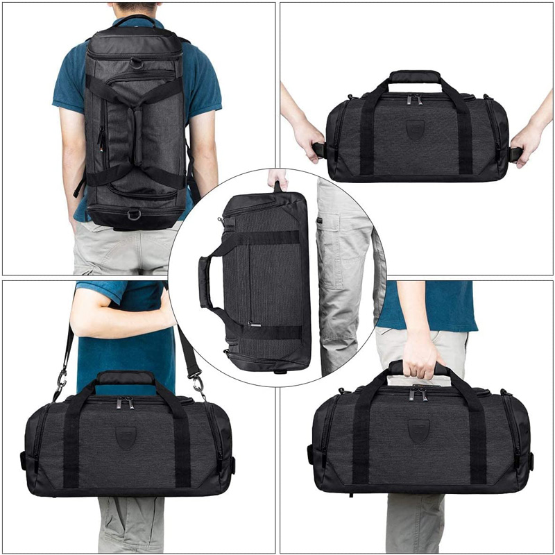 Men Waterproof Sports Tote Bag Large Black Gym Sack