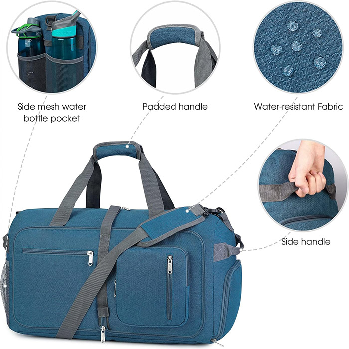 Foldable Travel Personal Item Bag Nylon Duffle Tote