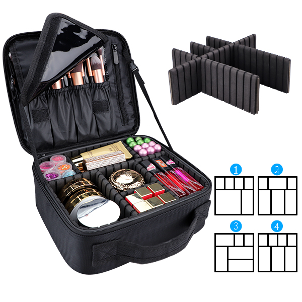 makeup bag with dividers
