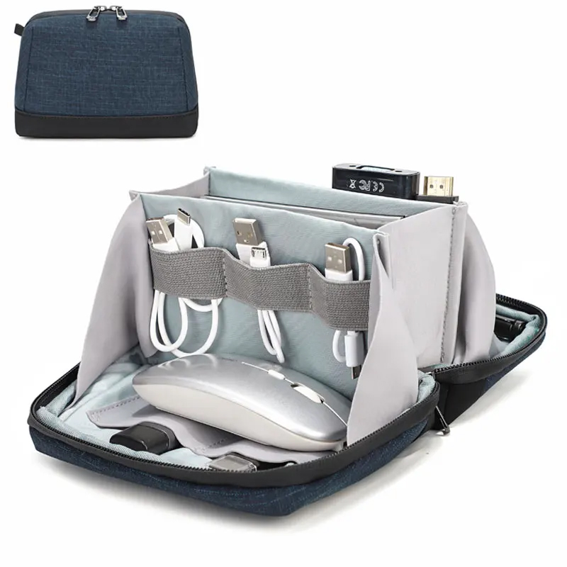 Custodia organizer personalizzata per accessori elettronici da viaggio