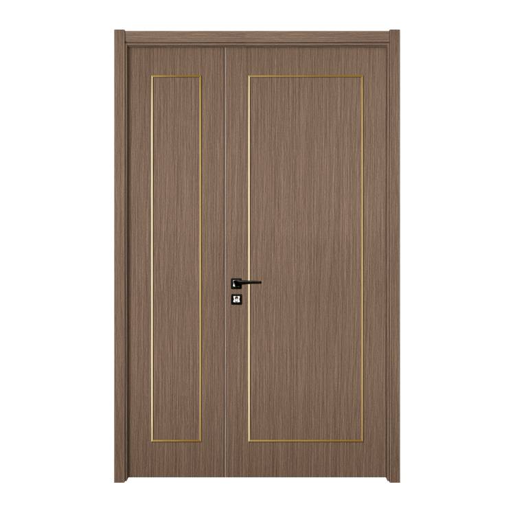 New interior room water proof door design modern double wooden plastic composite doors waterproof interior