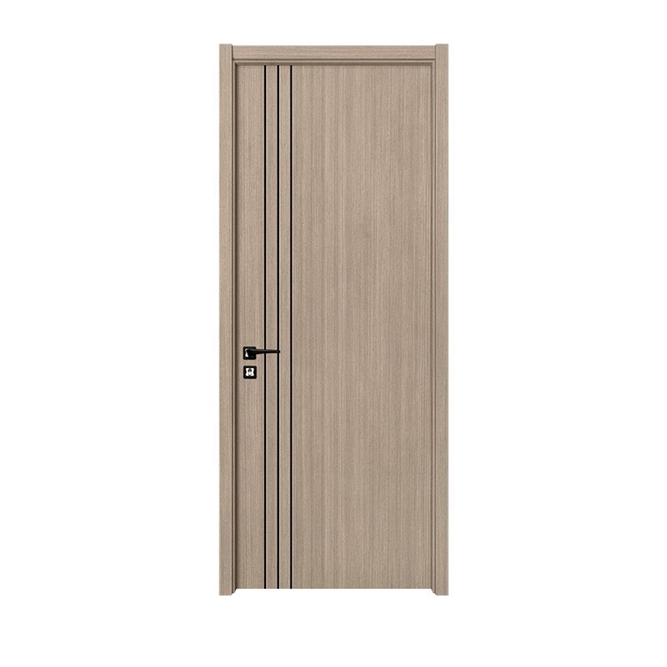Waterproof Fireproof MDF HDF WPC Mahogany Wood Entry Panel Interior white wpc simple wood door
