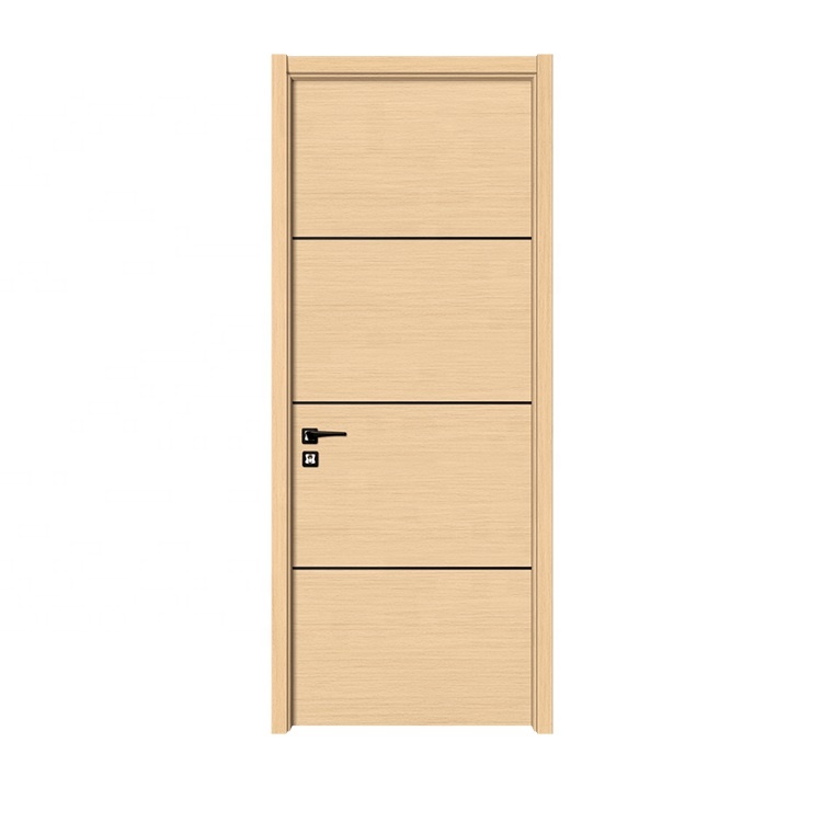 Waterproof Fireproof MDF HDF WPC Mahogany Wood Entry Panel Interior white wpc simple wood door