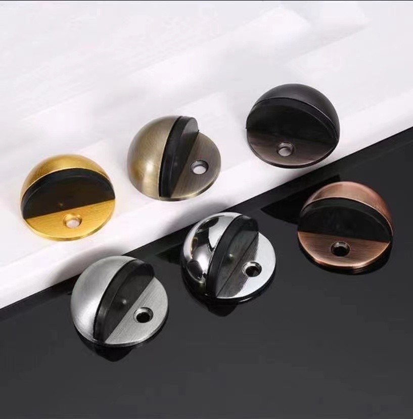 Stainless Steel Rubber Hemisphere Door Stoppers For Metal Door Accessories