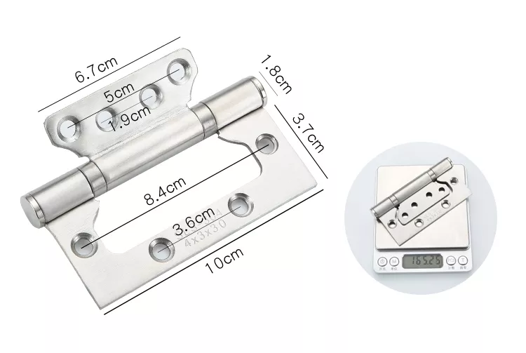 Hardware Accessory SS304 Stainless Steel Big Barrel Butterfly Door Hinge For Wooden Door