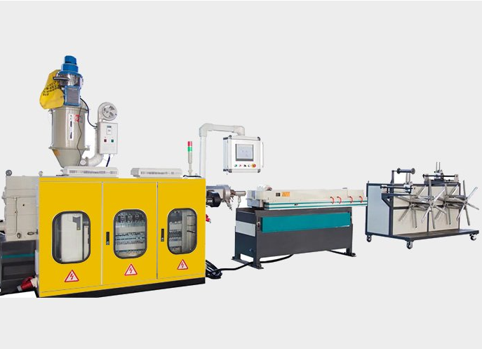 PE,PP,PVC,PA single wall corrugated pipe production line: