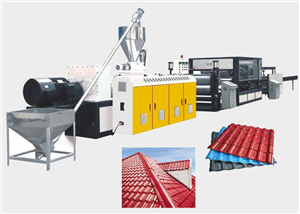 PVC glazed /spanish corrugated roof sheet extrusion line: