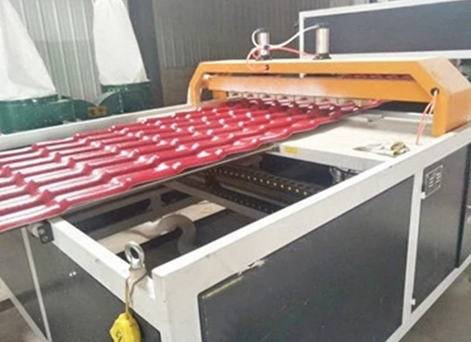 PVC glazed /spanish corrugated roof sheet extrusion line: