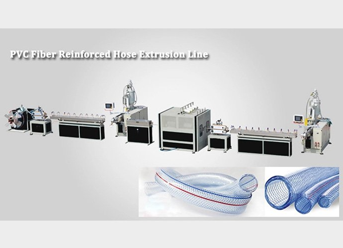 PVC fiber reinforced hose extrusion line