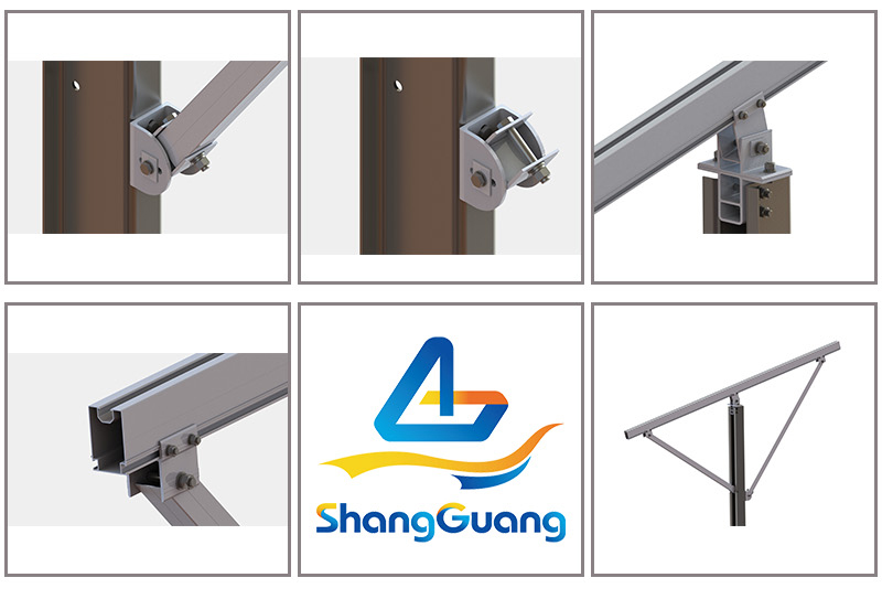 Anodizing solar mounting structure-Hat Type Pole