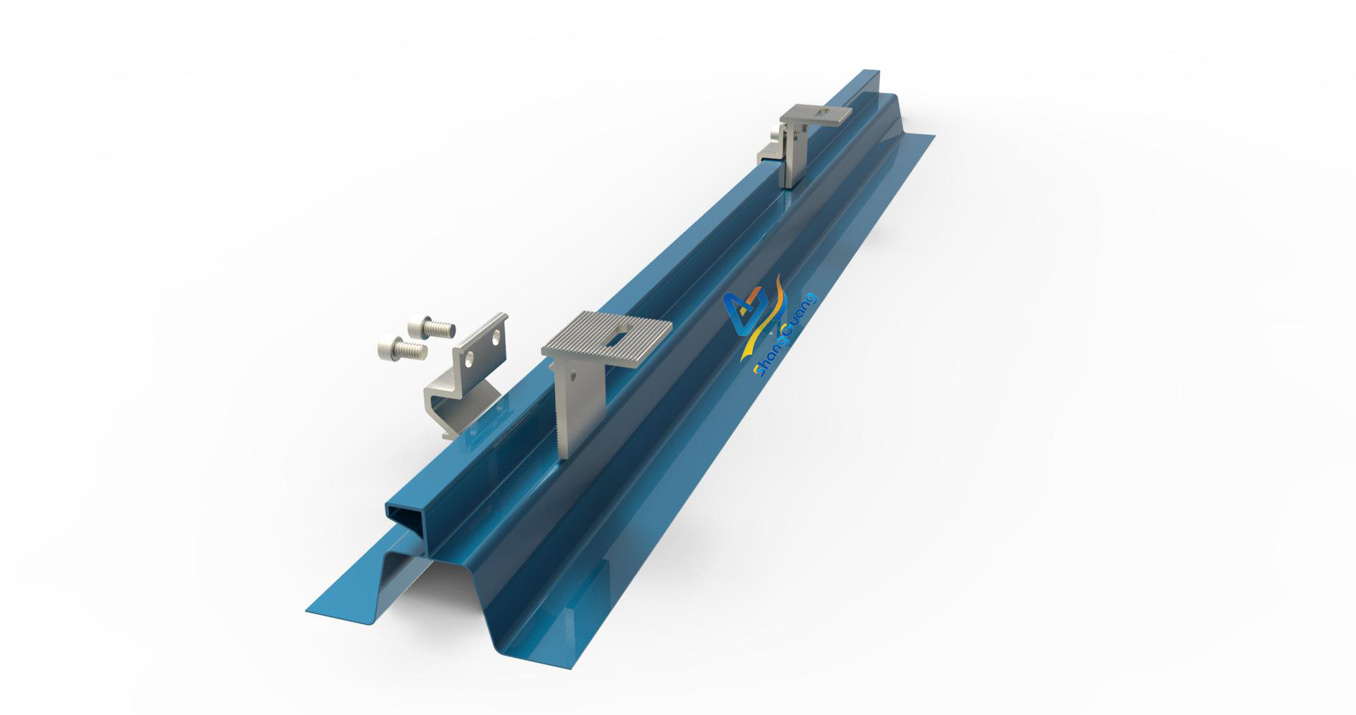 Metal roof solar energy mounting structure