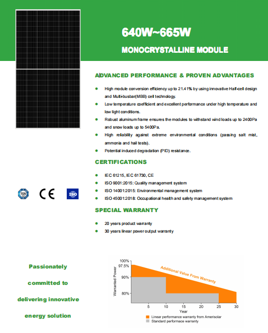 Solar Module Topcon560~580W