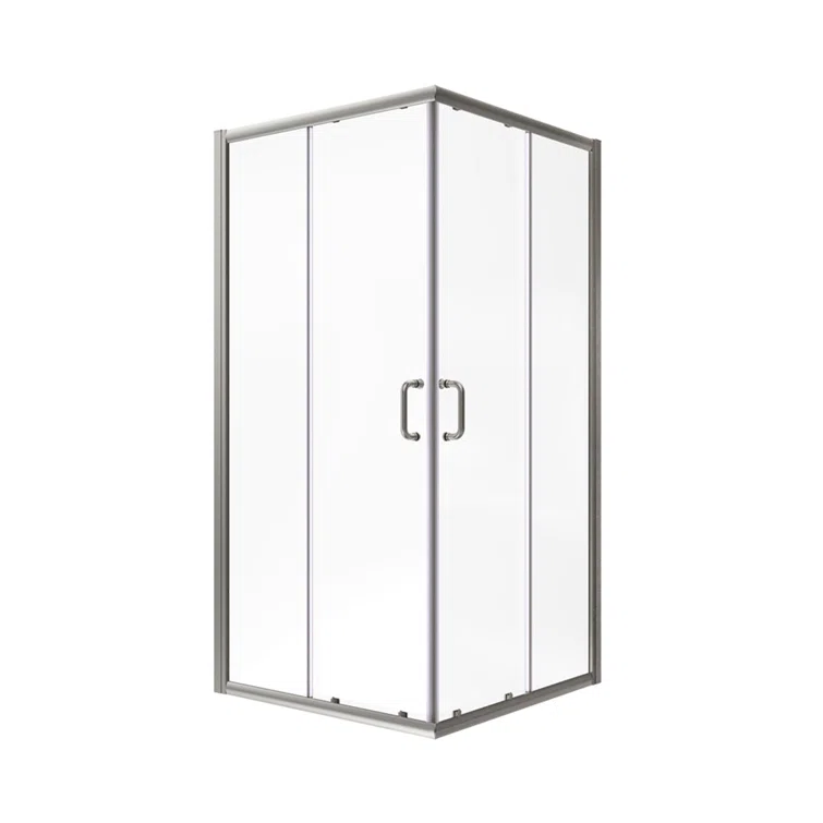 Cabina de dutxa amb porta quadrada emmarcada
