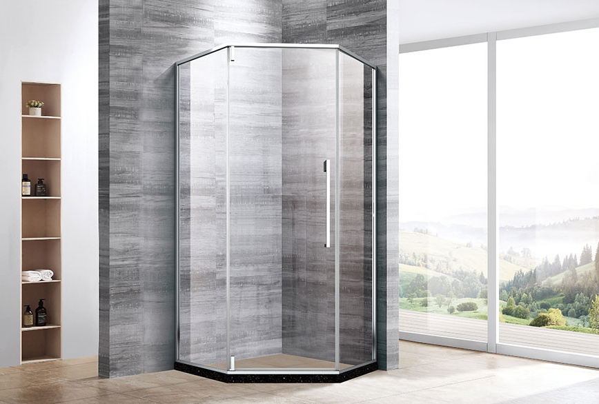 Semi-Frameless Neo-Angle Shower Enclosure