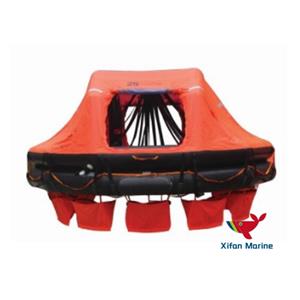 Inflatable Liferaft yang diluncurkan oleh ADL Davit