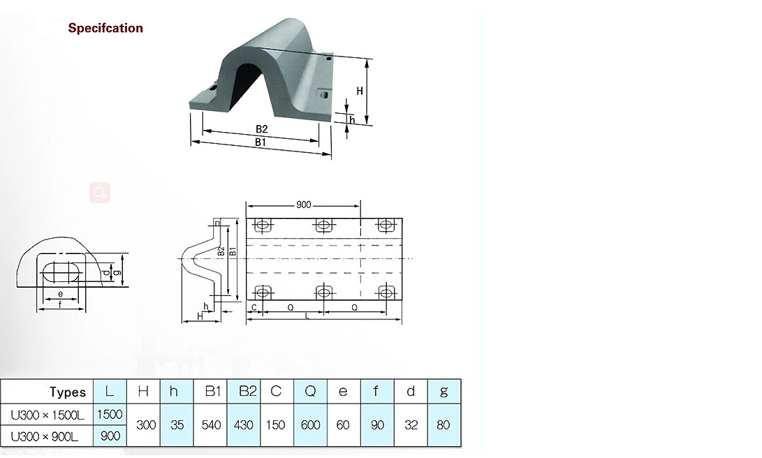 solid U type Rubber Fender