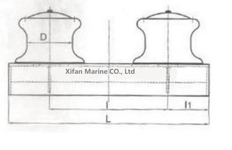 JIS F 2014-1987 Open Type Two Fairlead Roller