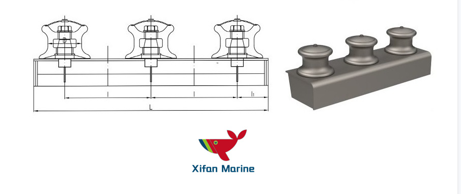 JIS F 2014-1987 Open Type Three Fairlead Roller