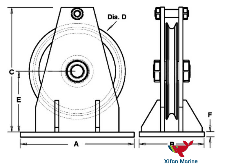 Cast Steel Vertical Guide Sheaves