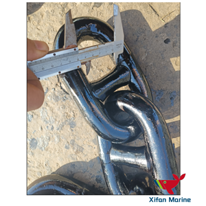 Φ11～Φ162mm Dicat Rantai Jangkar Laut Hitam Untuk Perahu