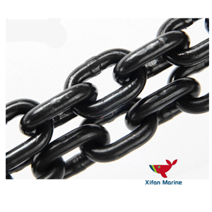 Perangkat Keras Laut Rantai Pengangkat Baja Paduan G80 Kekuatan Tinggi Dicat Hitam