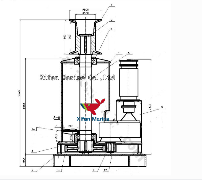 vertical type mooring capstan vertical type mooring capstan