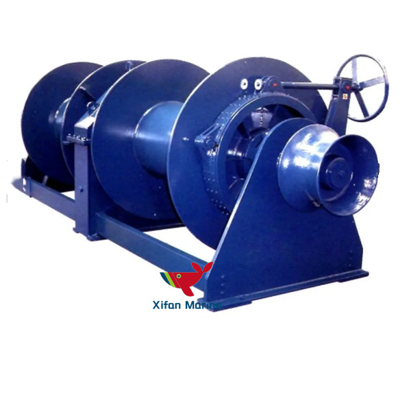 Electric double drum mooring winch