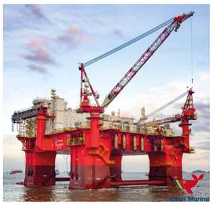 Pengoperasian yang Mudah Marine Offshore Platform King Post Engine Crane