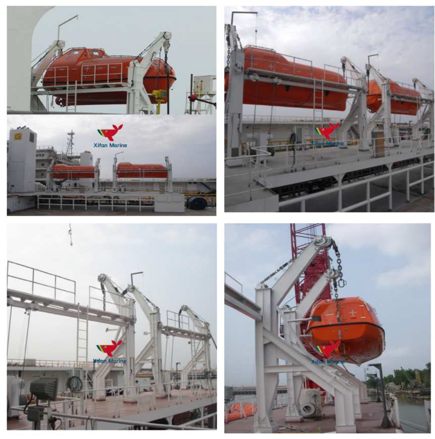 Gravity Davit for Enclosed Lifeboats