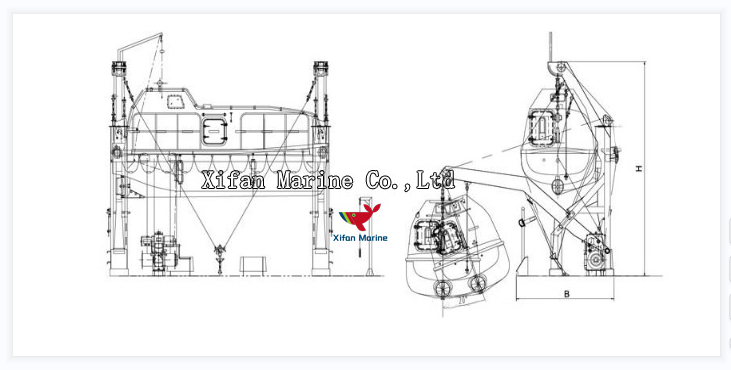 Free Fall Lifeboat Davit