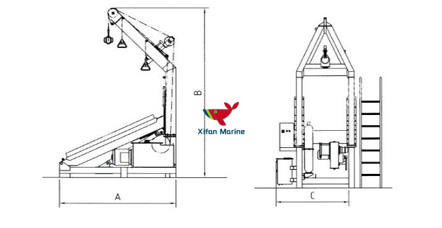 Fast Rescue Boat Launching Appliance Davit Fast Rescue Boat Launching Appliance Davit