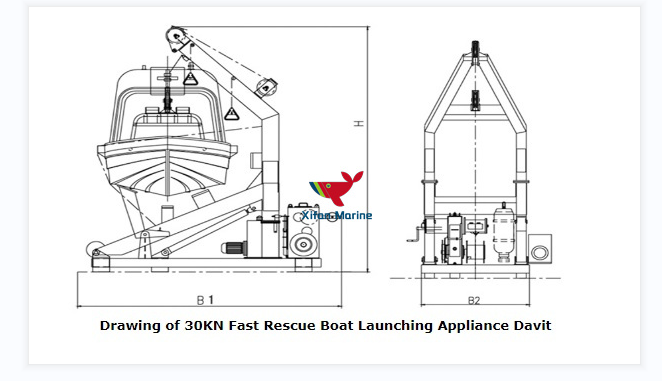 Fast Rescue Boat Launching Appliance Davit Fast Rescue Boat Launching Appliance Davit