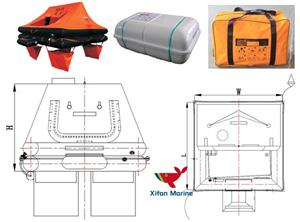 YT-4/6/8/10/12 Papan lempar Inflatable Liferaft