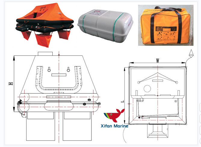 YT-4/6/8/10/12 Throw-over board Inflatable Liferaft