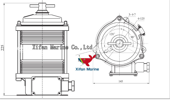 Marine Single-Deck Navigation Signal Light – CXH-2C Starboard Light