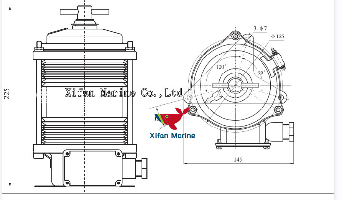 Marine Single-Deck Navigation Signal Light – CXH-2C Starboard Light