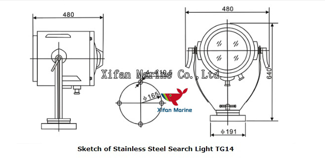 TG14 Stainless Steel Search Light