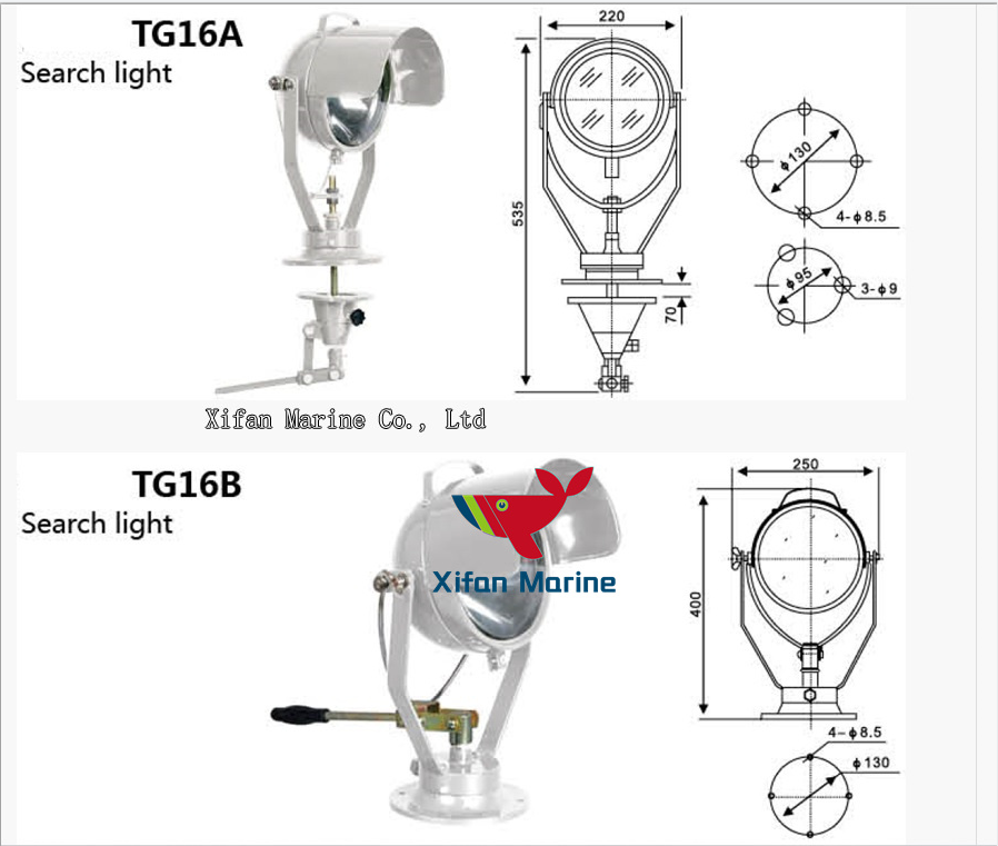 TG16 Stainless Steel Search Light