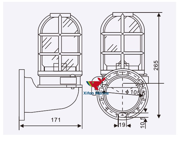 WB-2 Marine Incandescent Wall Light