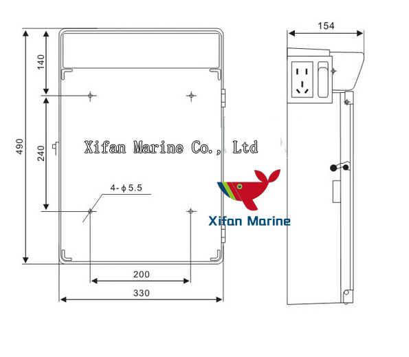 CBD17-G Marine Mirror Light In Washroom