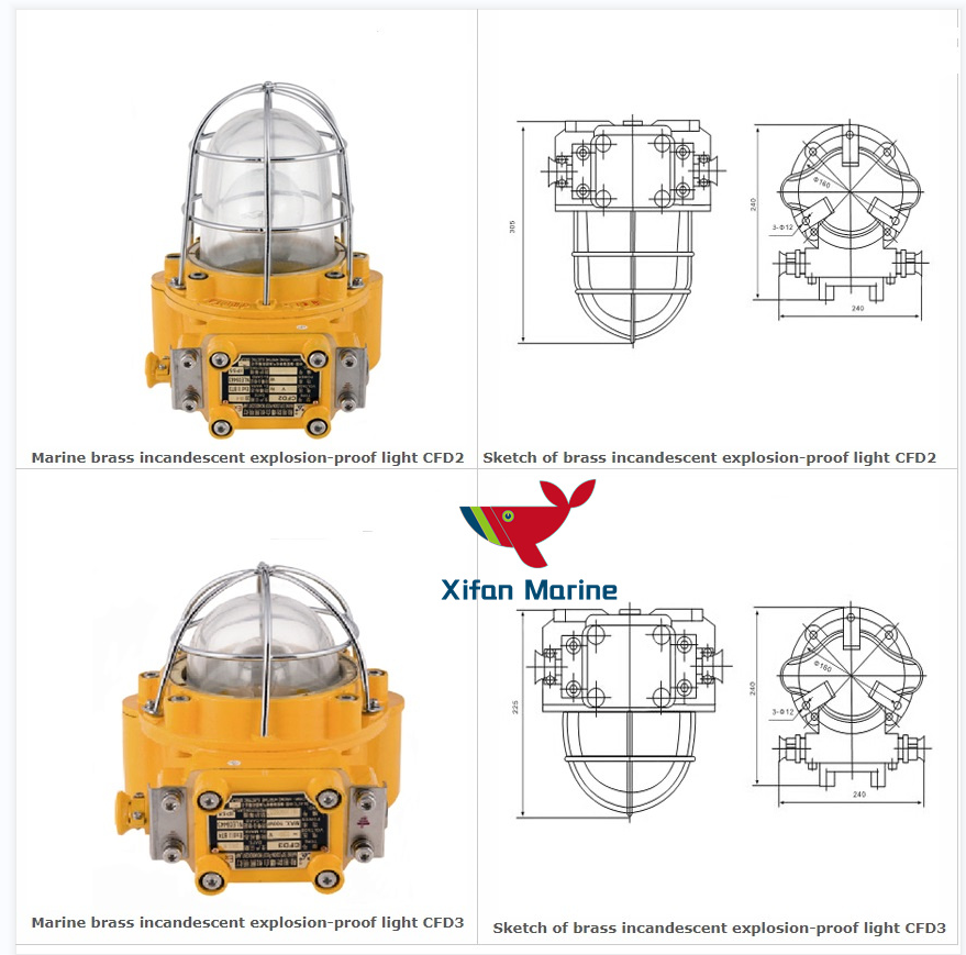 CFD2 Marine incandescent explosion proof pendant work light