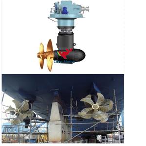 Contra Rotating Propellers Azimuth Thruster with Deck Installation